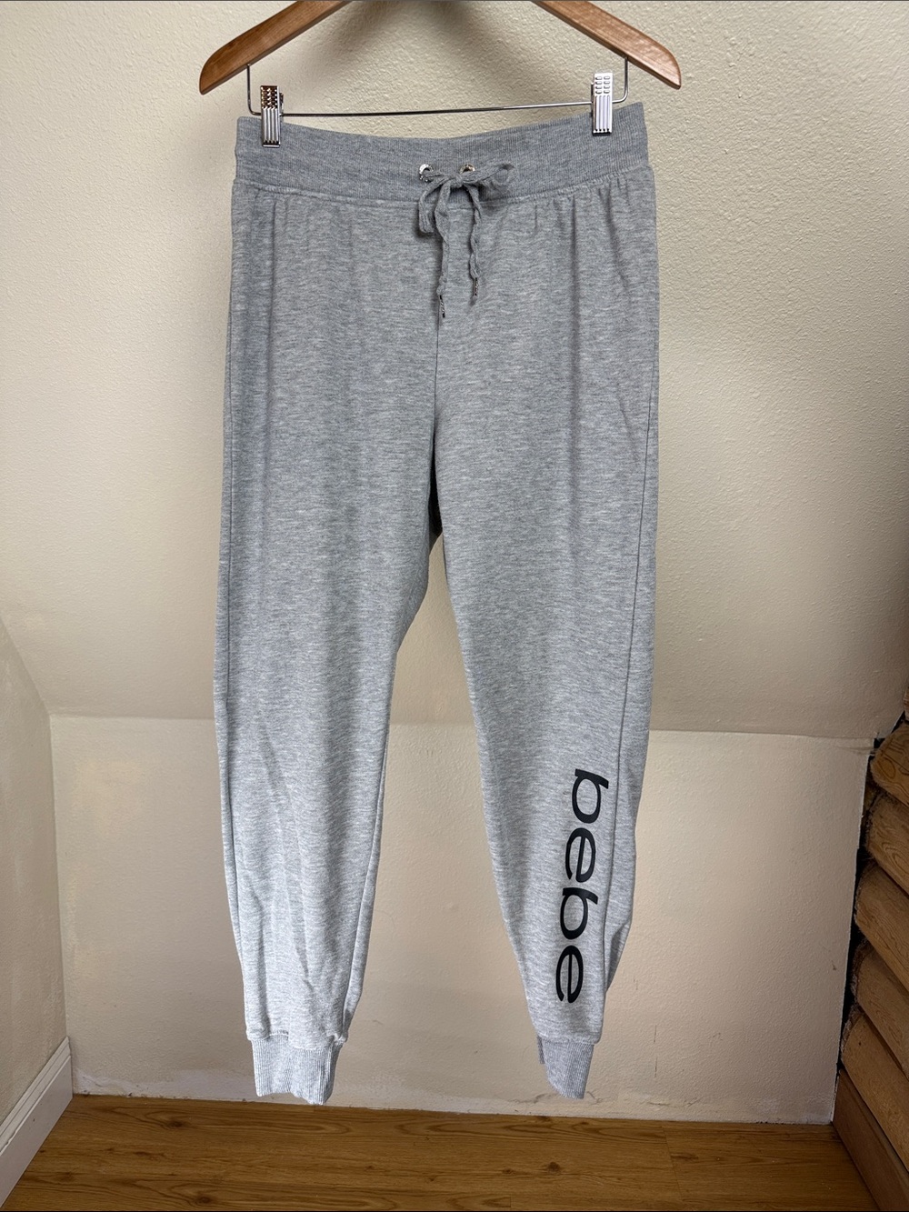BEBE Gray Joggers Size Large
